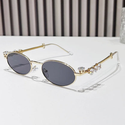 Metal Oval Frame Sunglasses Vintage Outdoor