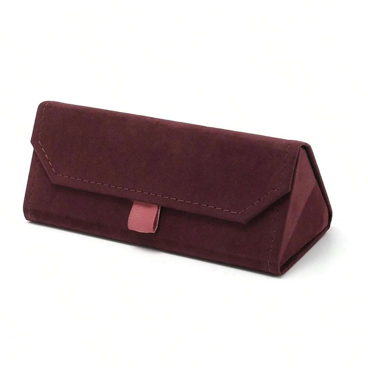 Soft Elegant Velvet Triangle Folding Glasses Case