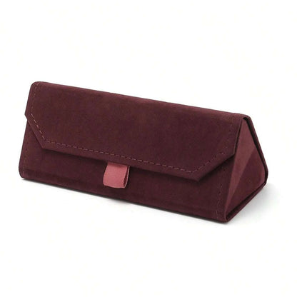 Soft Elegant Velvet Triangle Folding Glasses Case