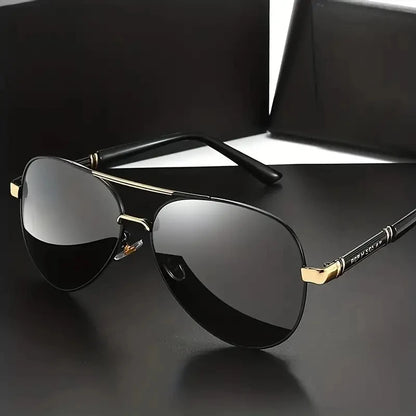Men Polarized UV400 Metal Frame Sunglasses