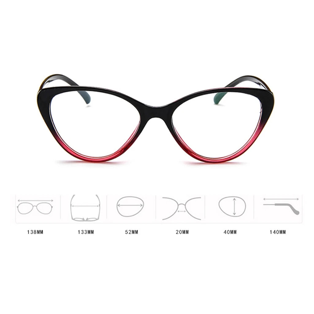 Fashion Cat Eye Female Eyewear Glasses - retinosa