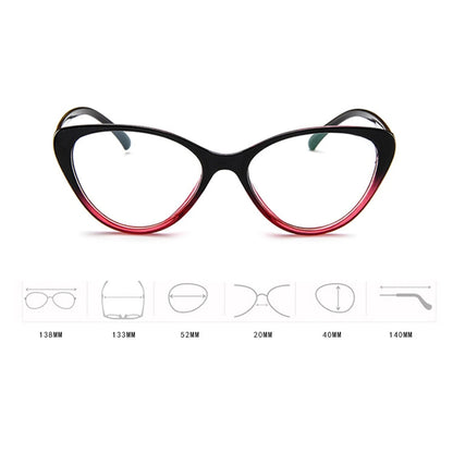 Fashion Cat Eye Female Eyewear Glasses - retinosa