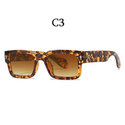 Classical Retro Square Rivet Sunglasses