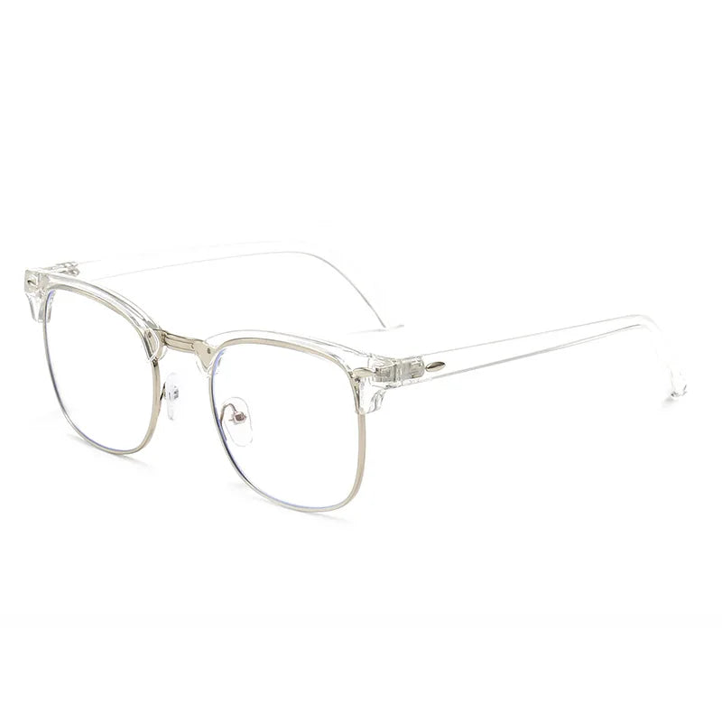 Retro Classic Half Frames Anti Blue Light Eyeglasses - retinosa