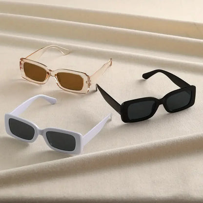 3PCS Y2K Hip Hop Vacation Square fashion Glasses