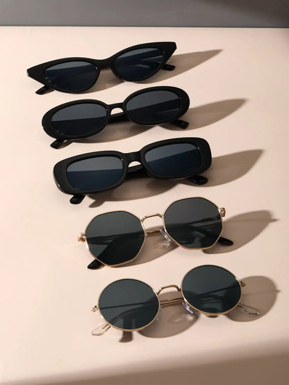 5PCS Unisex Metal Plastic Street Fashion Sunglasses