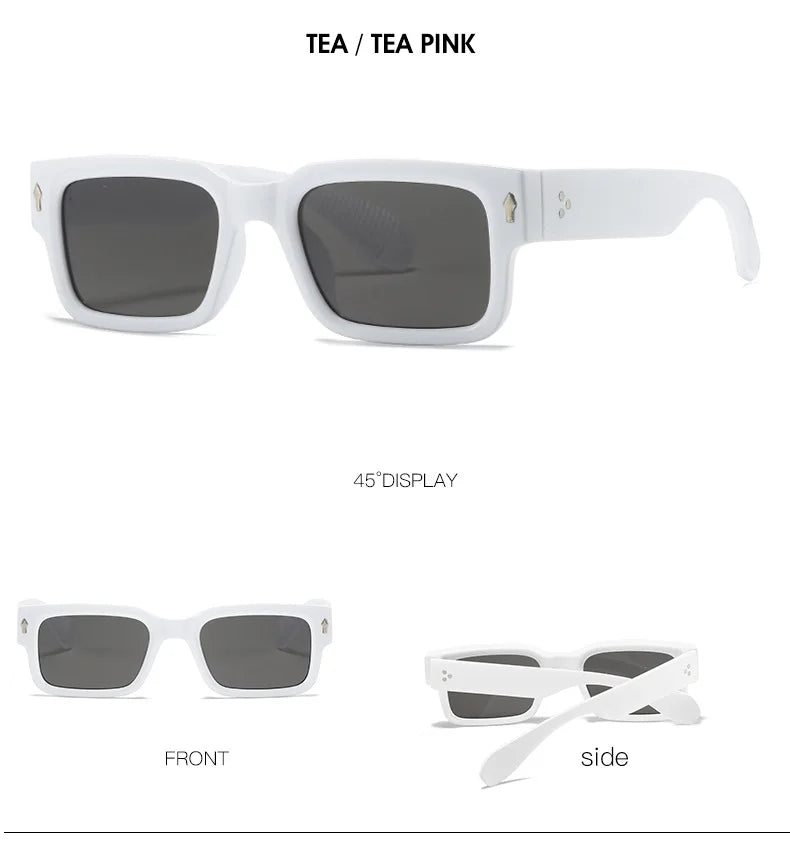 Classical Retro Square Rivet Sunglasses