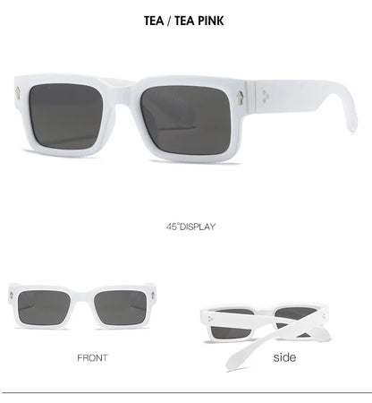 Classical Retro Square Rivet Sunglasses