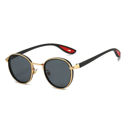 Unisex Vintage Round Metal – Luxury Punk Fashion Sunglasses