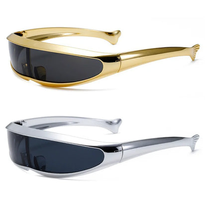 Futuristic One-piece Y2K Steampunk Sunglasses