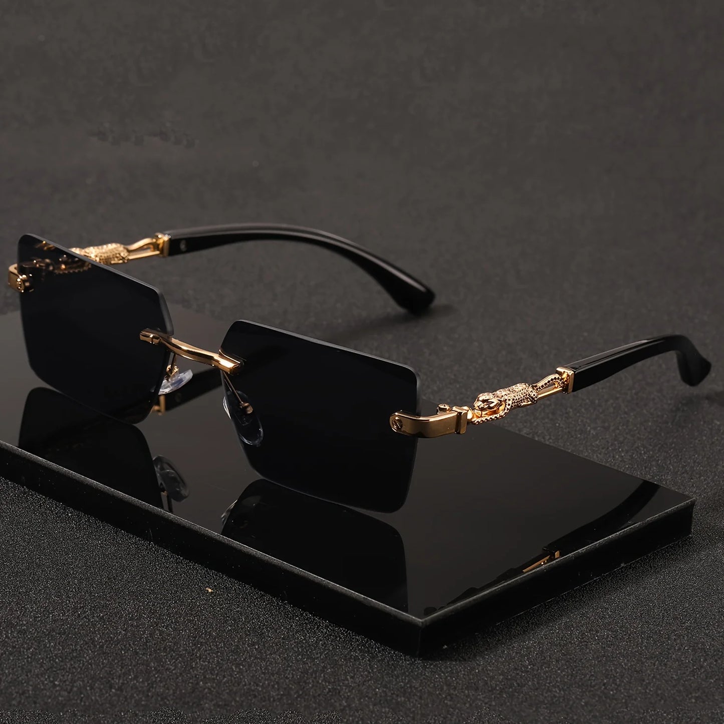 Beach Vacation Luxury Rimless Sunglasses
