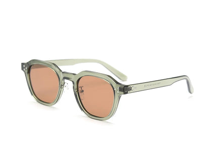 Peekaboo Korean Retro TR90 Polygon Polarized Sunglasses