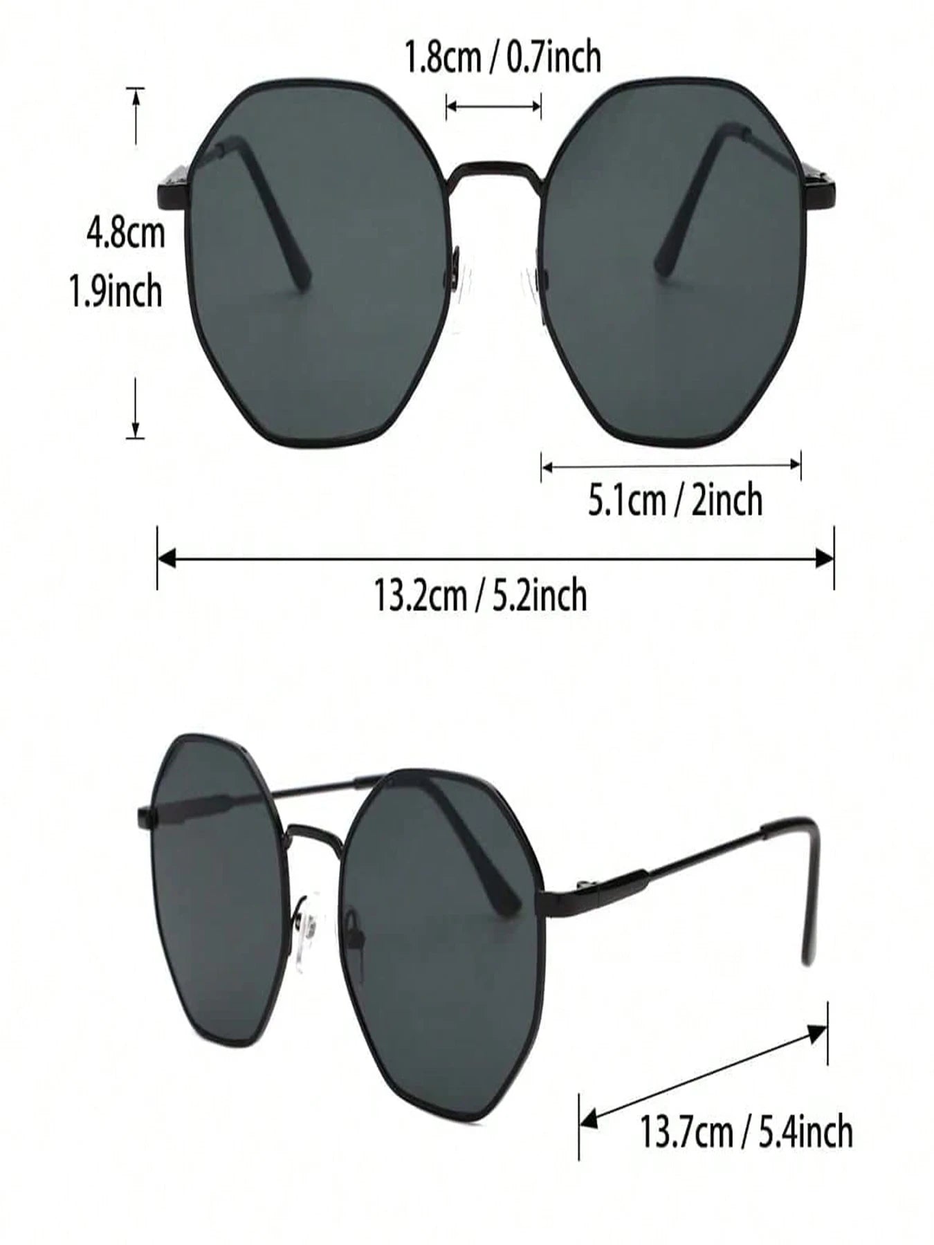 5PCS Unisex Metal Plastic Street Fashion Sunglasses