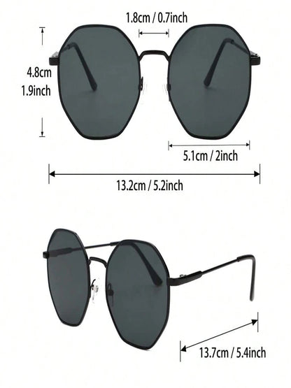 5PCS Unisex Metal Plastic Street Fashion Sunglasses