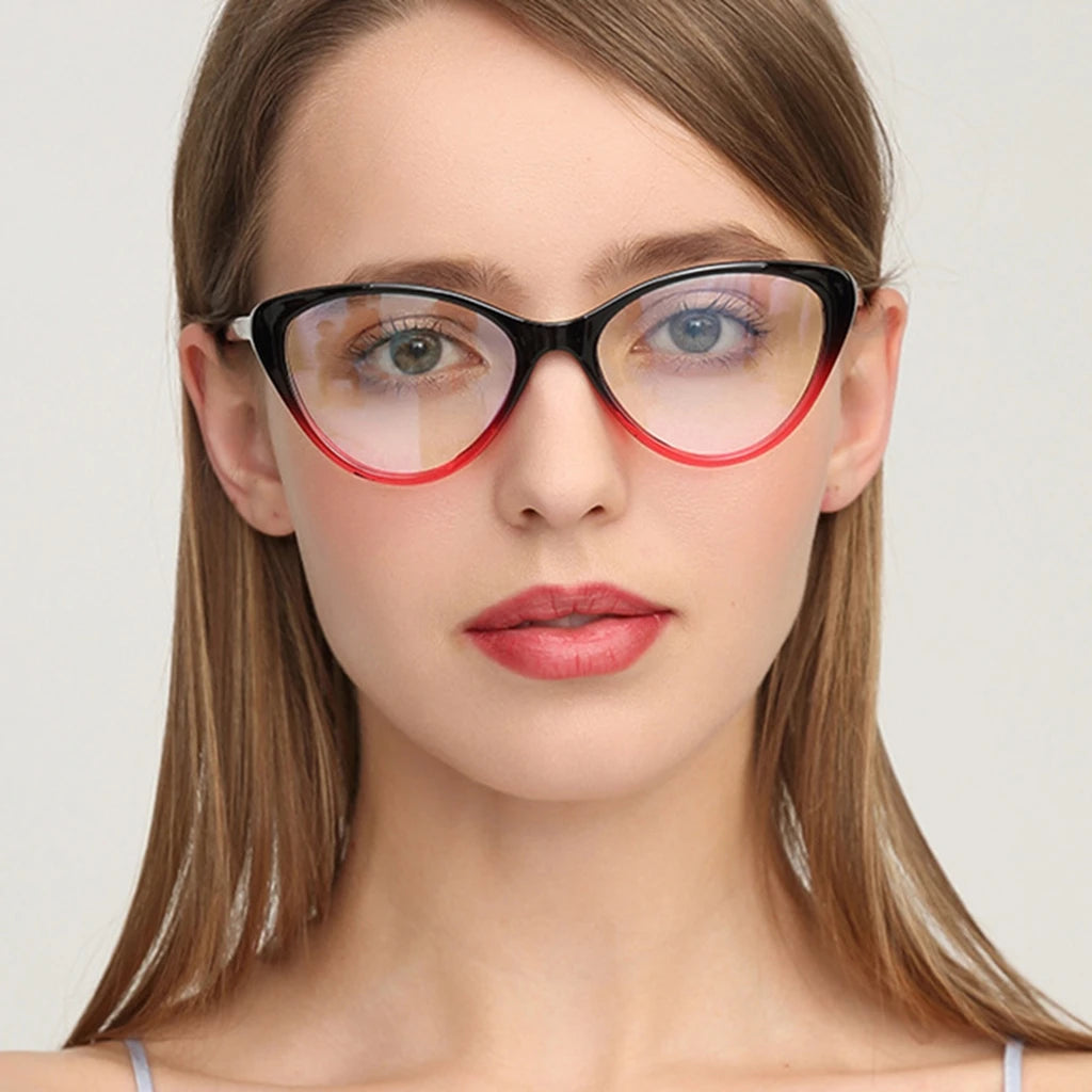 Fashion Cat Eye Female Eyewear Glasses - retinosa