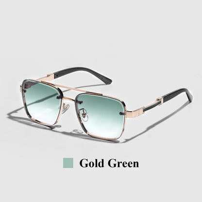 Ruiao Square Pilot Metal Gradient Luxury Sunglasses