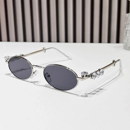 Metal Oval Frame Sunglasses Vintage Outdoor