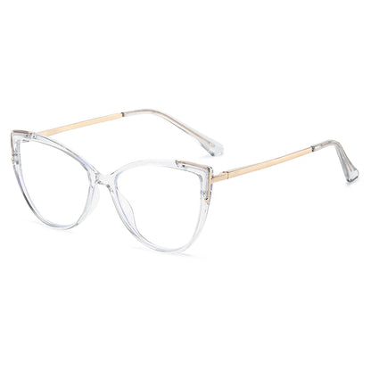 Cat Eye Anti-Blue Light Spring Hinged Glasses - retinosa