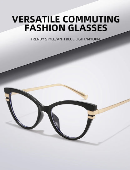 Chic retro cat-eye blue light glasses - retinosa