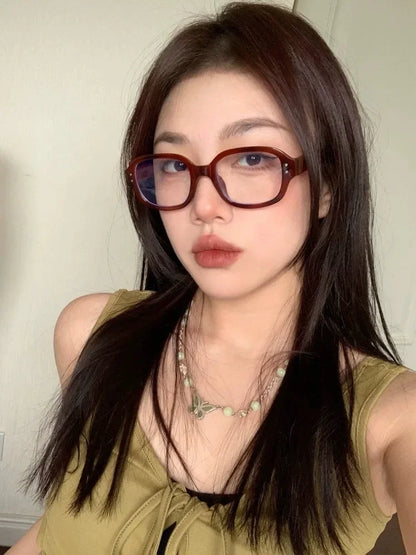 Retro Square Frame Blue Light Blocking Reading sunglasses