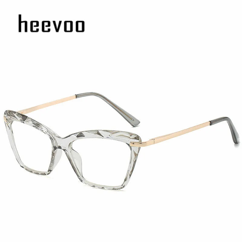 Transparent Stylish Women Cat Eye Glasses - retinosa
