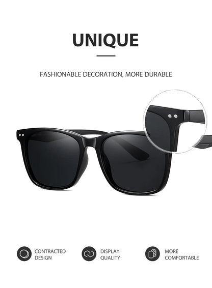 Retro Transparent Korean Square Polarized Sunglasses