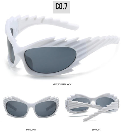 Y2K Cat Eye Women Retro Gradient Mirror Sports Punk HELLOWEEN Sunglasses