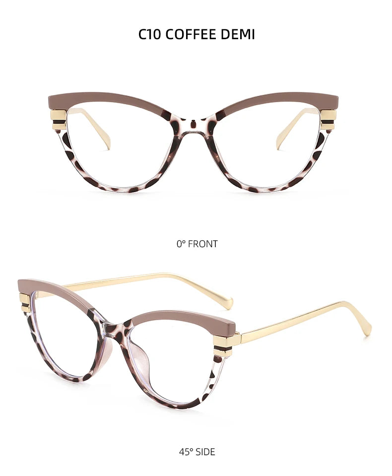 Chic retro cat-eye blue light glasses - retinosa