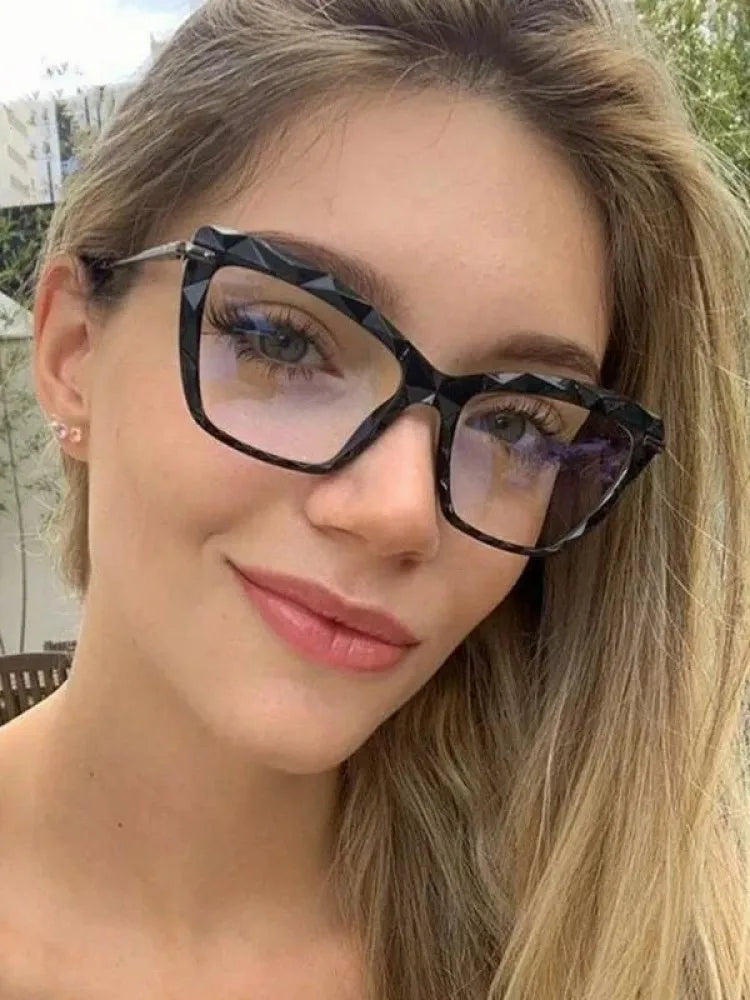 Transparent Stylish Women Cat Eye Glasses - retinosa