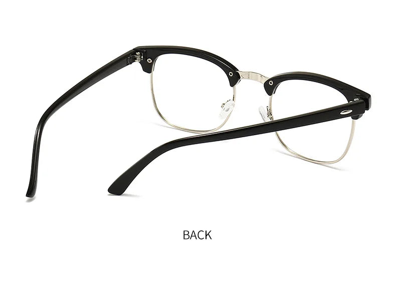 Retro Classic Half Frames Anti Blue Light Eyeglasses - retinosa