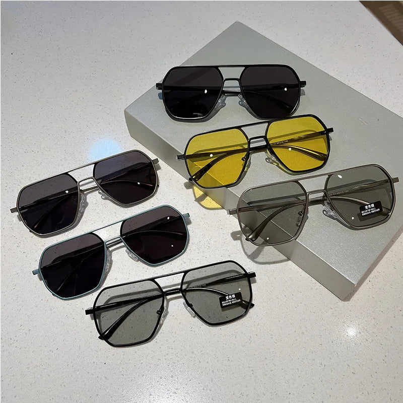 Vintage Polarized Retro Men Fashion Black Shades
