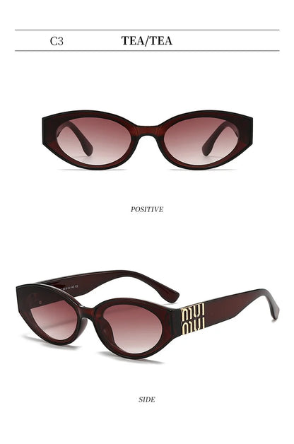 MUI Glamour Oval Cat Eyes Stylish Fashion Sunglasses