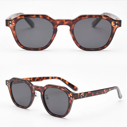 Peekaboo Korean Retro TR90 Polygon Polarized Sunglasses