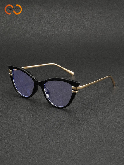 Chic retro cat-eye blue light glasses - retinosa