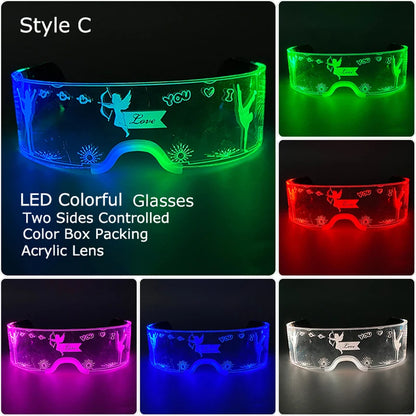 LED Neon Luminous Glow Party Glasses