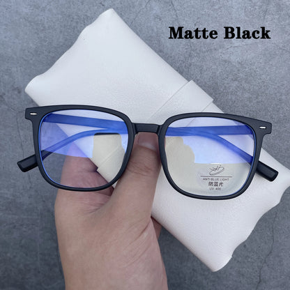 Black Anti-Blue Light Computer Unisex Square sunglasses