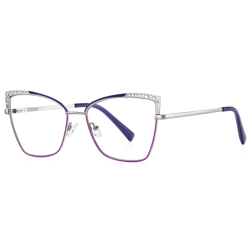 Cat-eye Anti-blue Light Glasses Metal Frame - retinosa