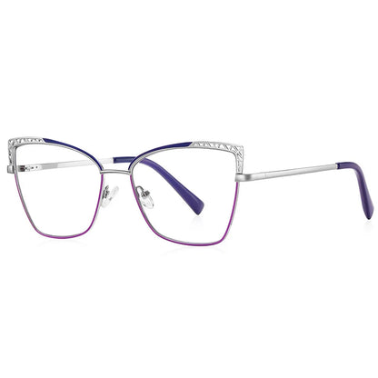 Cat-eye Anti-blue Light Glasses Metal Frame - retinosa