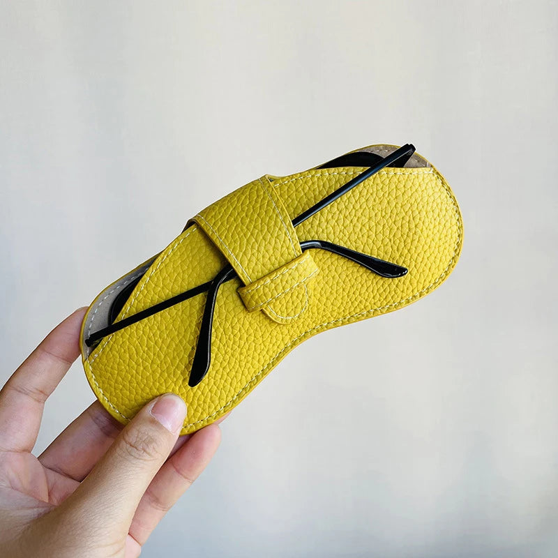 Portable Soft Leather Glasses Case