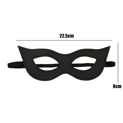 Half Face Mask Elastic Band Black Eye Mask Halloween Party