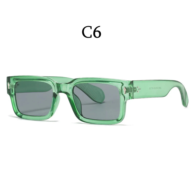 Classical Retro Square Rivet Sunglasses