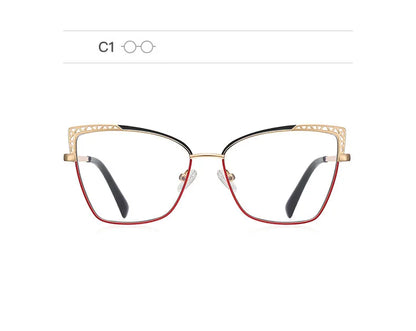 Cat-eye Anti-blue Light Glasses Metal Frame - retinosa