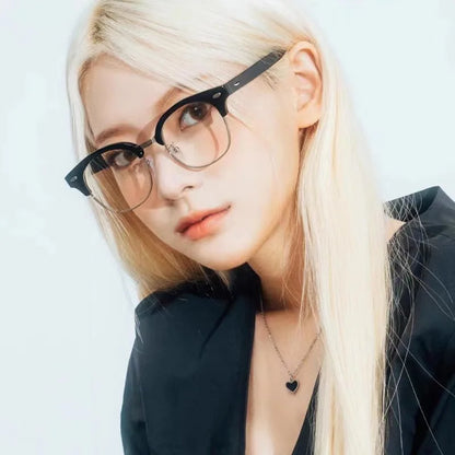 Retro Classic Half Frames Anti Blue Light Eyeglasses - retinosa