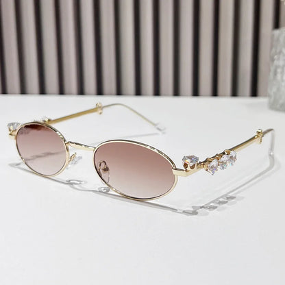 Metal Oval Frame Sunglasses Vintage Outdoor