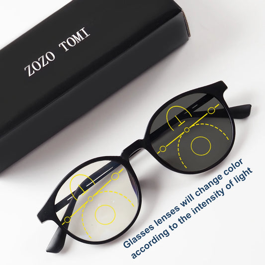 Progressive Multifocal Photochromic Reading Glasses