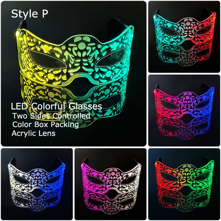 LED Neon Luminous Glow Party Glasses