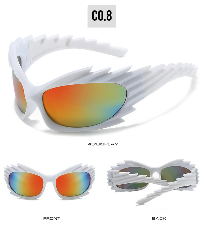 Y2K Cat Eye Women Retro Gradient Mirror Sports Punk HELLOWEEN Sunglasses
