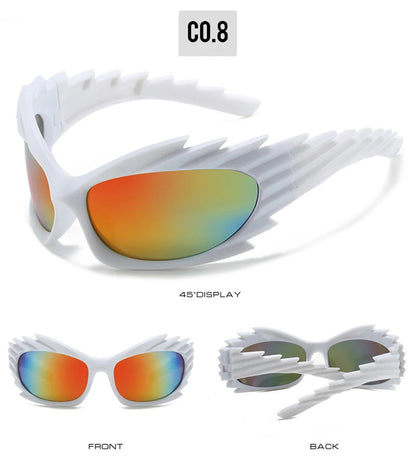 Y2K Cat Eye Women Retro Gradient Mirror Sports Punk HELLOWEEN Sunglasses