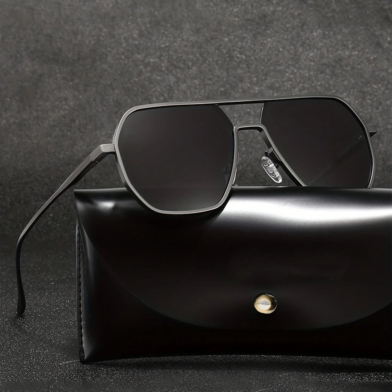 Vintage Polarized Retro Men Fashion Black Shades