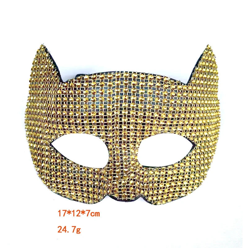 Sexy Cat Ear Bling Masks & Gloves